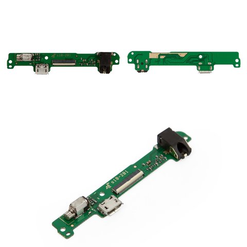 Шлейф для Huawei MediaPad 10 Link 3G S10 201u , конектора зарядки, зелений, з компонентами, плата зарядки
