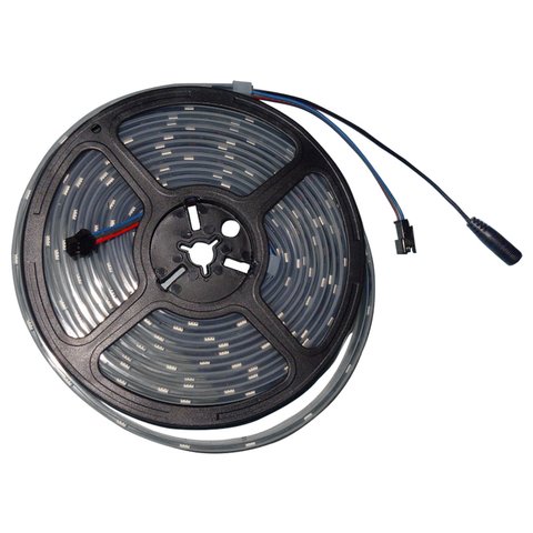 Світлодіодна стрічка RGB SMD5050, WS2813 чорна, з управлінням, IP67, 5 В, 30 діодів м, 5 м