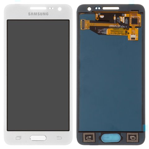 Дисплей для Samsung A300 Galaxy A3, білий, без регулювання яскравості, без рамки, Сopy, TFT 
