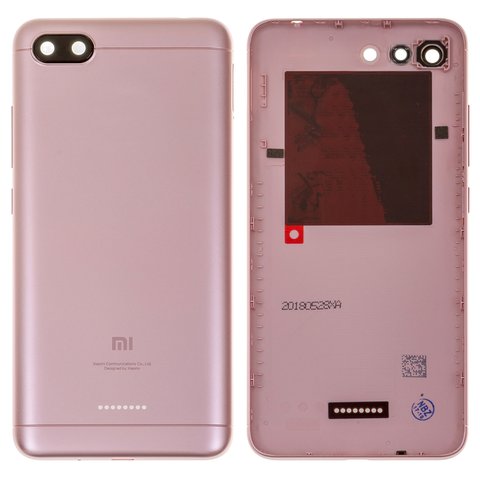 Задняя панель корпуса для Xiaomi Redmi 6A, розовая, на 1 SIM карту
