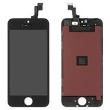 Дисплей для iPhone 5S, iPhone SE, черный, с рамкой, High Copy