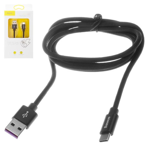 USB кабель Baseus Superior, USB тип C, USB тип A, 100 см, 5 А, чорний, #CATKC 01
