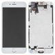 Дисплей для Apple iPhone 6, белый, с рамкой, Copy, с шлейфом кнопки HOME, с камерой, с динамиком