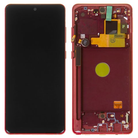 Дисплей для Samsung N770 Galaxy Note 10 Lite, красный, с рамкой, Original, сервисная упаковка, #GH82 22055C GH82 22193C GH82 22194C GH82 22192C