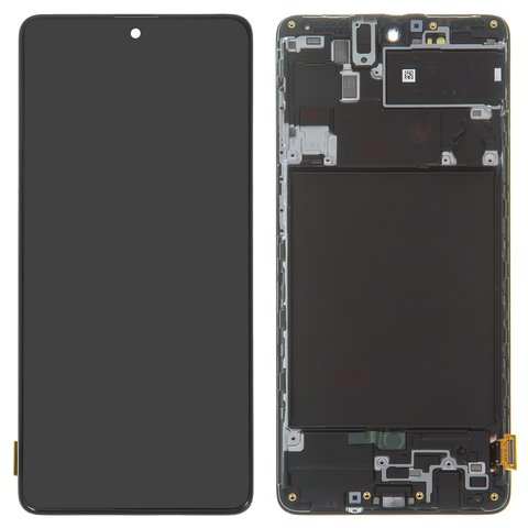 Дисплей для Samsung A715 Galaxy A71, чорний, з рамкою, Original PRC , original glass