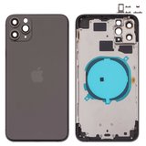 Корпус для iPhone 11 Pro Max, сірий, з тримачем SIM-карти, з боковими кнопками, matte space gray