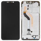 Дисплей для Xiaomi Pocophone F1, чорний, з рамкою, High Copy, M1805E10A