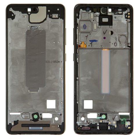 Середня частина корпусу для Samsung A525 Galaxy A52, A526 Galaxy A52 5G, чорна, рамка кріплення дисплея