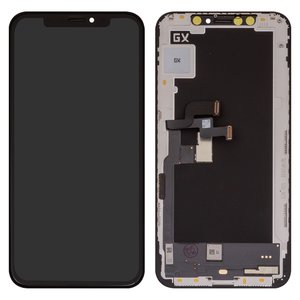 Дисплей для iPhone XS, черный, с рамкой, High Copy, OLED , GX OEM hard