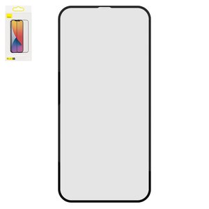 Защитное стекло Baseus для Apple iPhone 12 mini, 0,23 мм 9H, Pet Soft, 5D Full Glue, черный, cлой клея нанесен по всей поверхности, комплект 2 шт, #SGAPIPH54N PE01
