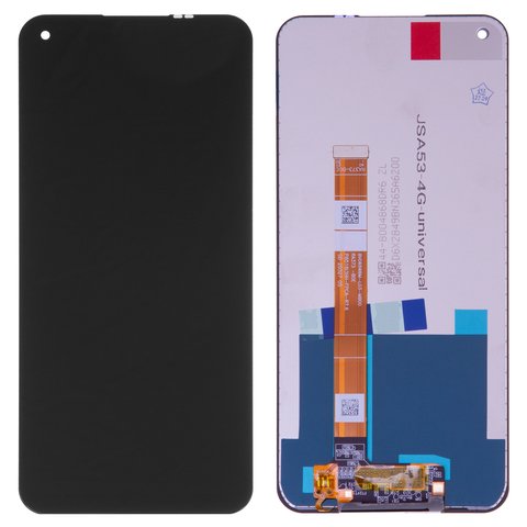 Дисплей для Realme 7i, C17; OnePlus Nord N100; Oppo A32, A33 2020 , A53 4G, A53s 4G, чорний, без рамки, High Copy, BV065WBM L03 MB00 