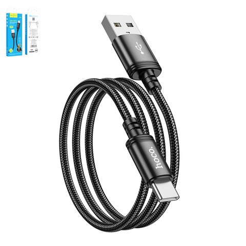 USB дата кабель Hoco X89, USB тип C, USB тип A, 100 см, 3 A, чорний