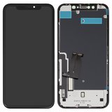 Дисплей для iPhone XR, чорний, з рамкою, Copy, (TFT), ZY, LTPS FHD