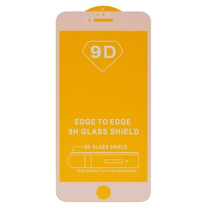 Защитное стекло для Apple iPhone 6 Plus, iPhone 6S Plus, совместимо с чехлом, Full Glue, без упаковки , белый, cлой клея нанесен по всей поверхности