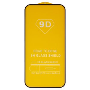 Защитное стекло для Apple iPhone 15 Plus, совместимо с чехлом, Full Glue, без упаковки , черный