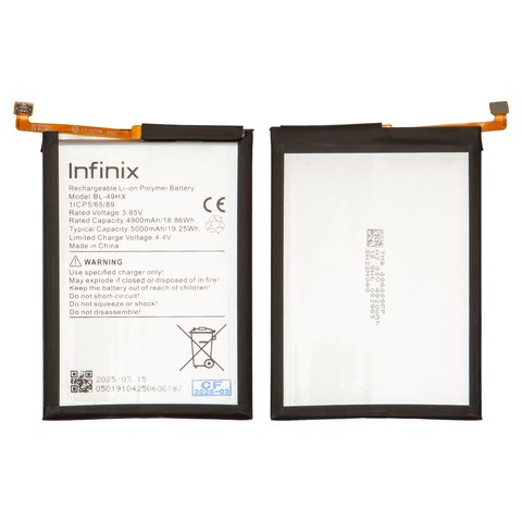 Аккумулятор BL 49HX для Infinix Hot 20 5G X666 , Li Polymer, 3,85 B, 5000 мАч, Original PRC