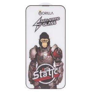 Защитное стекло Gorilla для Apple iPhone 13 Pro Max, iPhone 14 Plus, совместимо с чехлом, Full Glue, Anti Static, черный