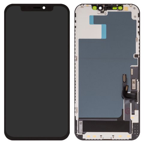 Дисплей для iPhone 12, iPhone 12 Pro, черный, с рамкой, Copy, TFT , ZY, LTPS FHD