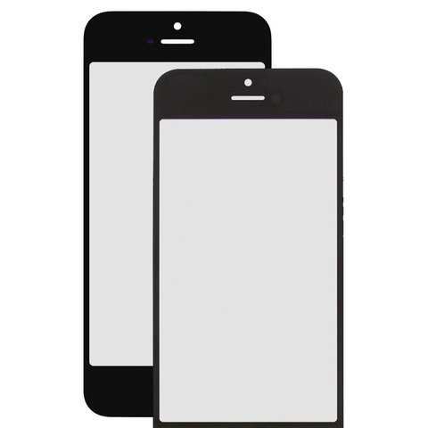 Vidrio de carcasa puede usarse con Apple iPhone 5S, iPhone SE, con marcos, negro