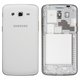 Housing compatible with Samsung G7102 Galaxy Grand 2 Duos, (white)