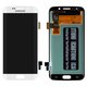 LCD compatible with Samsung G925F Galaxy S6 EDGE, (white, without frame, original (change glass) )