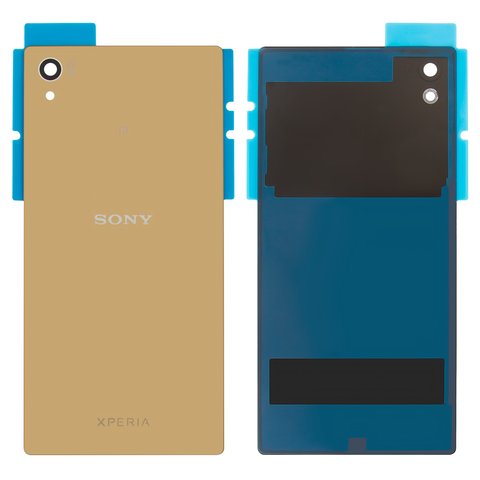 Panel trasero de carcasa puede usarse con Sony E6603 Xperia Z5, E6653 Xperia Z5, E6683 Xperia Z5 Dual, dorada