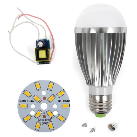 LED Light Bulb DIY Kit SQ Q03 7 W warm white, E27 , Dimmable