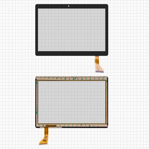Сенсорный экран для China Tablet PC 9,6"; Nomi C09600 Stella 9,6” 3G, черный, тип 1, 222 мм, 50 pin, 156 мм, 9,6 ", #MF 808 096F FPC MF 883 096F FPC MJK 0419 FPC MK096 419