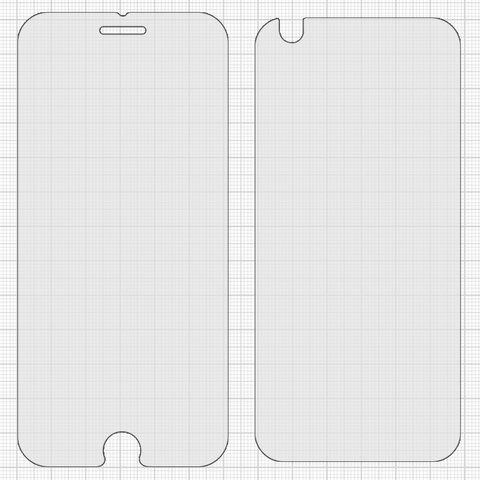 Tempered Glass Screen Protector All Spares compatible with Apple iPhone 6, iPhone 6S, 0,26 mm 9H, front and back 