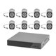 Комплект: сетевой видеорегистратор MACK0810 и 8 AHD-камер наблюдения (720p, 1 МП)