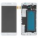 LCD compatible with Samsung A310 Galaxy A3 (2016), (white, with light adjustable, with frame, Copy, (TFT))