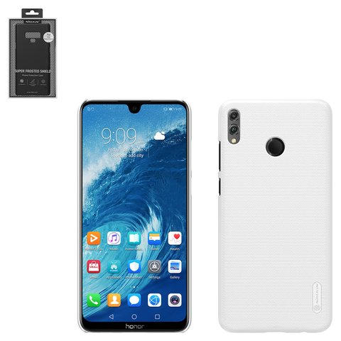 Case Nillkin Super Frosted Shield compatible with Huawei Honor 8X Max, white, with support, matt, plastic  #6902048164321