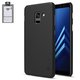 Case Nillkin Super Frosted Shield compatible with Samsung A730 Galaxy A8+ (2018), (black, with support, matt, plastic) #6902048152731