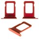 SIM Card Holder compatible with iPhone 12, (red, double SIM)