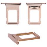 Sujetador de tarjeta SIM puede usarse con iPhone 12 Pro, iPhone 12 Pro Max, dorado, double SIM