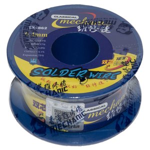 Estaño Mechanic SX 862, Sn 63% , Pb 37%, flux 1 3%, 0,4 mm, 60 g