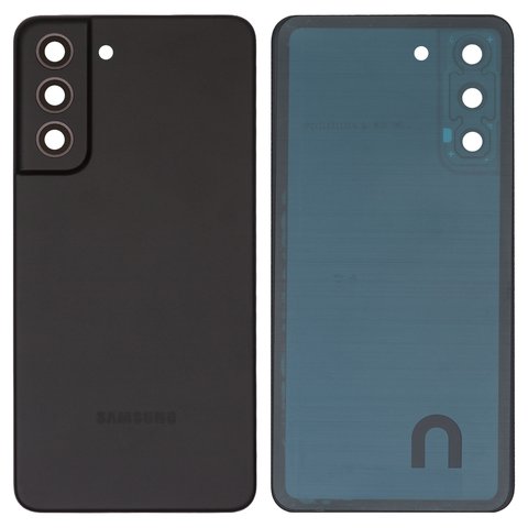 Housing Back Cover compatible with Samsung G990B Galaxy S21 FE 5G, gray, with camera lens, graphite 
