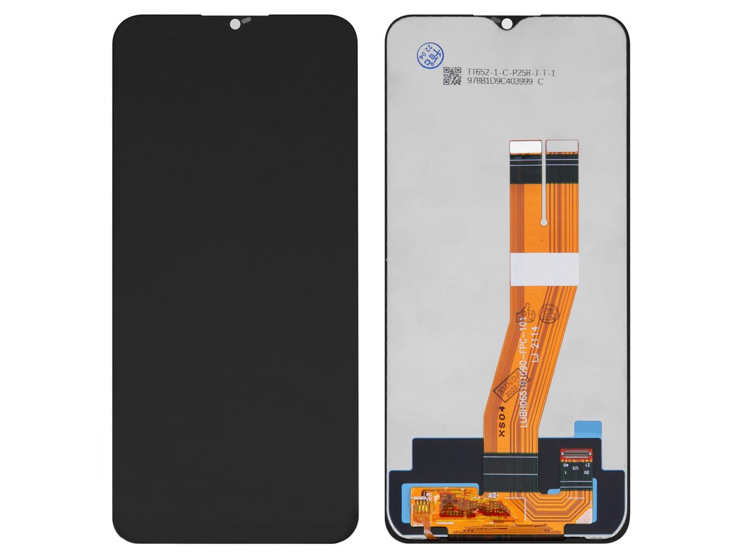 Дисплей для Samsung A035F Galaxy A03, черный, без рамки, Оригинал  (переклеено стекло) - All Spares