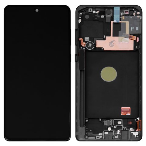 Pantalla LCD puede usarse con Samsung N770 Galaxy Note 10 Lite, negro, con marco, Original PRC 