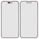 Housing Glass compatible with iPhone 14 Pro Max, (with OCA film, black)