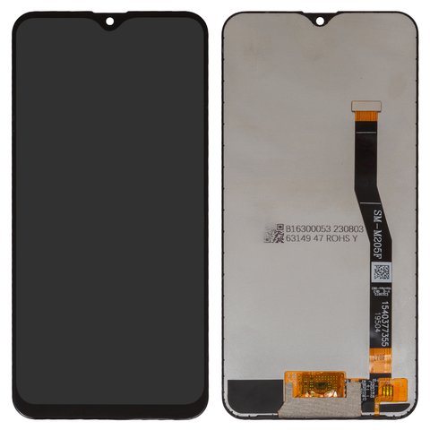 LCD compatible with Samsung M205 Galaxy M20, black, Best copy, without frame, Copy 