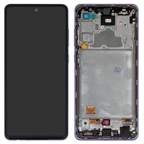 LCD compatible with Samsung A725 Galaxy A72, A726 Galaxy A72 5G, purple, with frame, Original PRC  