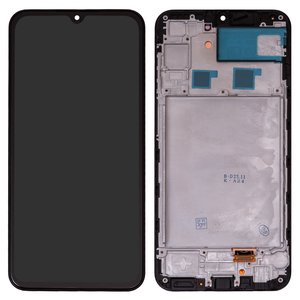 LCD compatible with Samsung A245 Galaxy A24, black, with frame, High Copy, OLED  