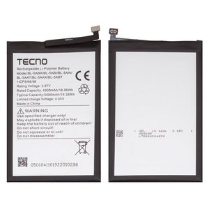 Battery BL 5ABX compatible with Infinix Hot 50 4G X6882 , Hot 50 5G X6720 , Hot 50i X6531 , Li Polymer, 3.87 V, 5000 mAh, Original PRC  