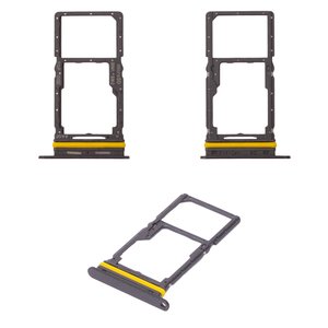 SIM Card Holder compatible with Samsung A175 Galaxy A17 4G, black, Black, dual SIM 