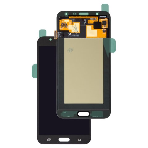 LCD compatible with Samsung J700 Galaxy J7, black, without frame, Original PRC , original glass 