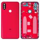 Housing Back Cover compatible with Xiaomi Mi 6X, Mi A2, (red, M1804D2SG, M1804D2SI)