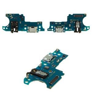Flat Cable compatible with Samsung A035F Galaxy A03, headphone connector, charge connector, with components, Original PRC , charging board 