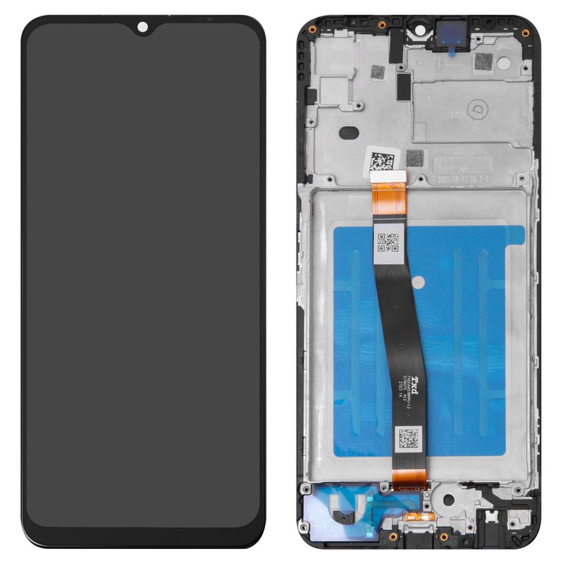 lcd compatible with samsung a226 galaxy a22 5g black with frame original prc