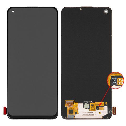 LCD compatible with Oppo A74, A94, A95 4G, F19, F19 Pro, Reno5 Lite, black, without frame, Original PRC , AMS643XY04, VER.04 